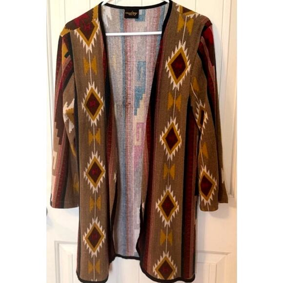Audrey Southwest Aztec Tribal Cardigan M - Picture 2 of 5